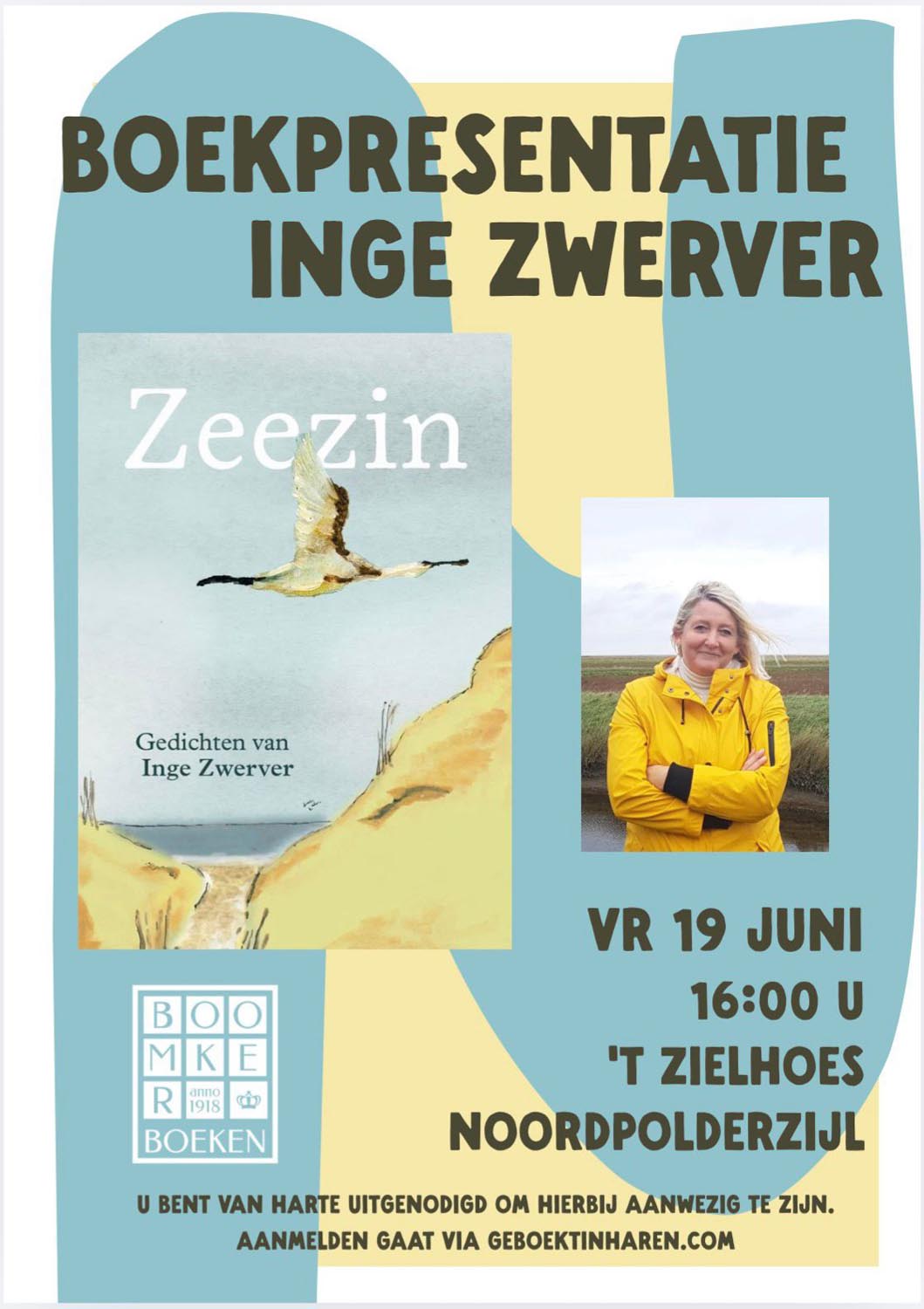 Uitnodiging boekpresentatie Zeezin